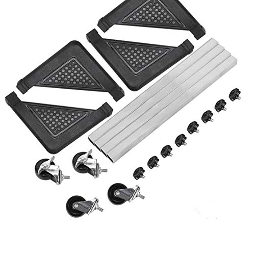 Stainless Steel Adjustable Washing Machine Rack with Wheels