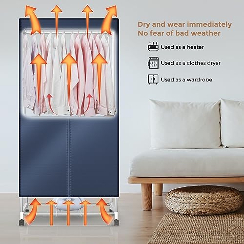 Cosicosy Portable 1400W Electric Clothes Dryer