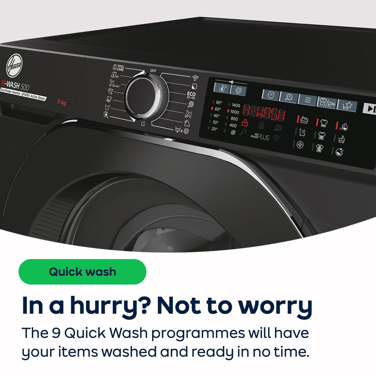 Hoover H-Wash 300 Freestanding Washing Machine, Black