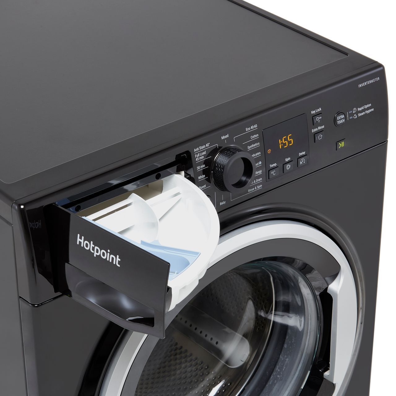 Hotpoint 8Kg 1400 RPM Washing Machine - Black