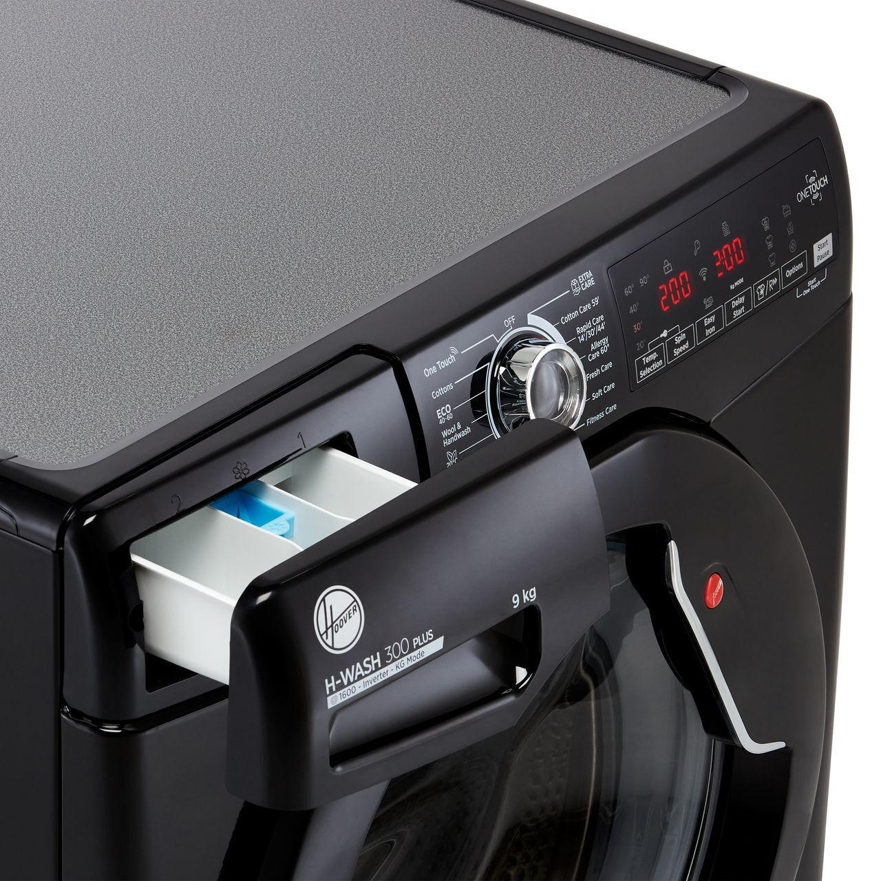 Hoover H-Wash 300 Freestanding Washing Machine, Black