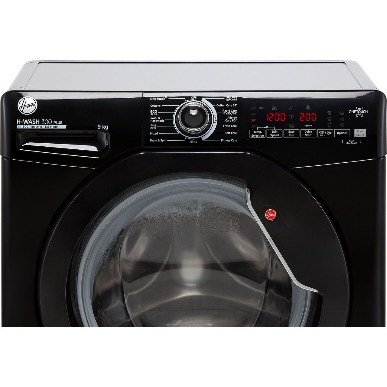Hoover H-Wash 300 Freestanding Washing Machine, Black