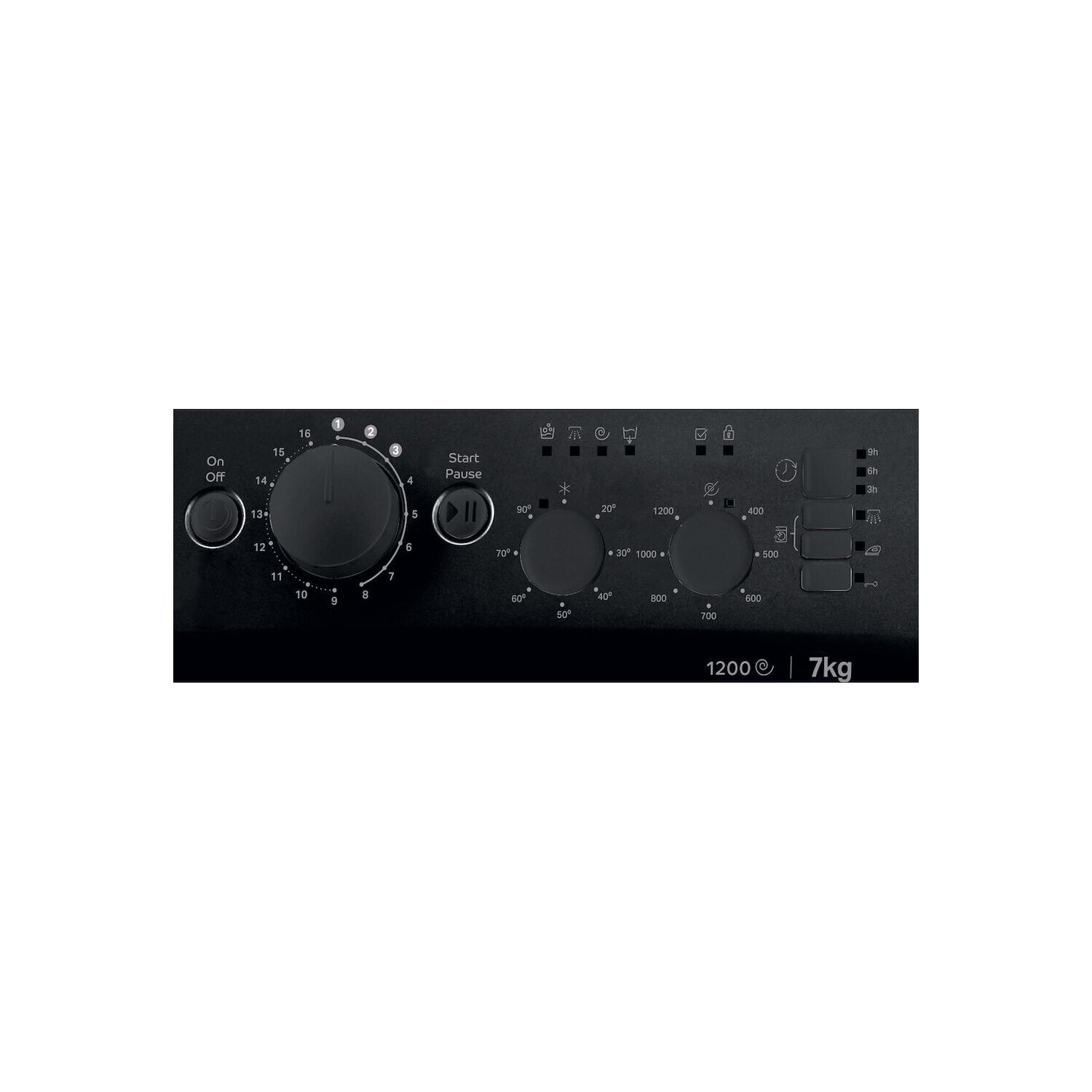Indesit 7kg 1200rpm Black Washing Machine