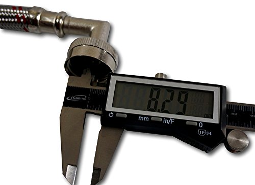 Stainless Steel Washing Machine Hoses with Elbows - 2 Pack