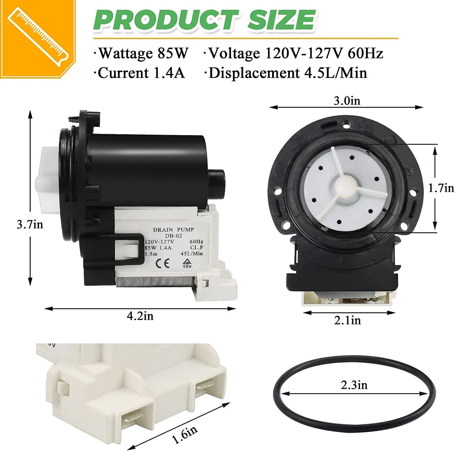 LG Front Loader Washer Dryer Combo Drain Pump Motor