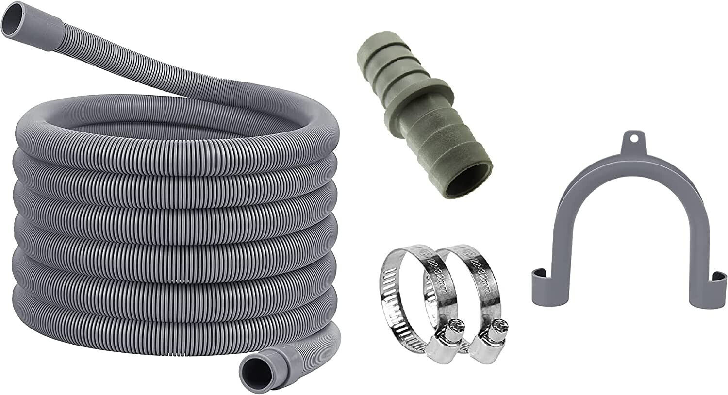 Washer Dryer Drain Hose with Jubilee Clips