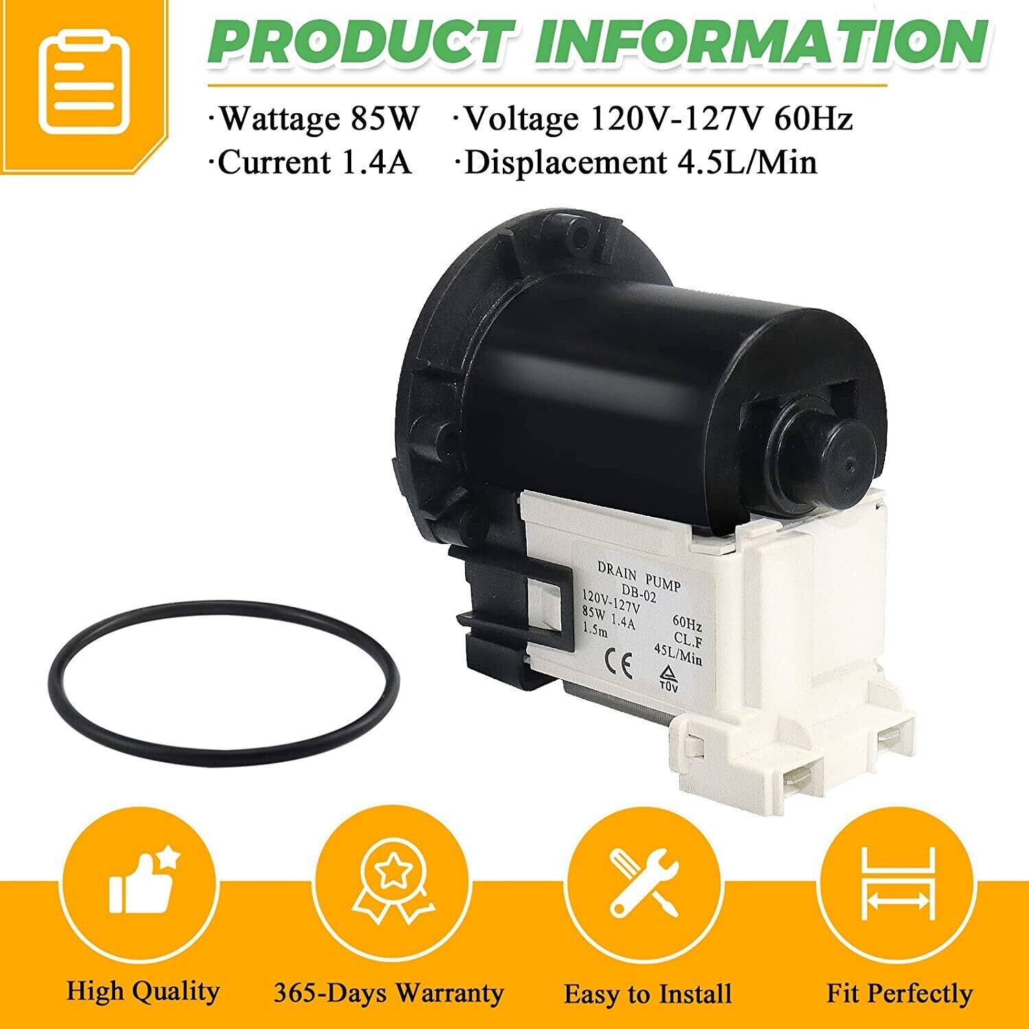 LG Front Loader Washer Dryer Combo Drain Pump Motor