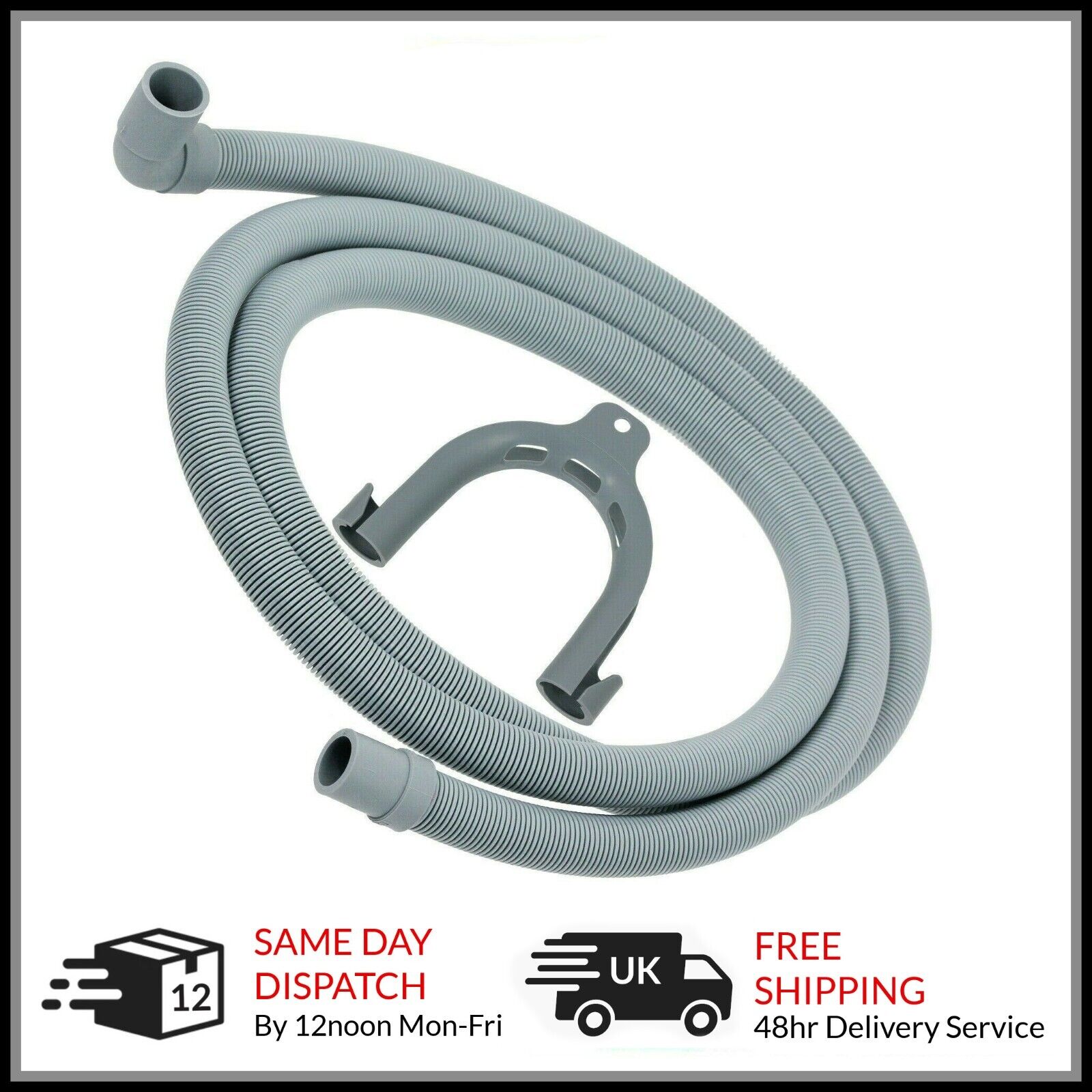 2.5m Right Angle Drain Hose for Washing Machines
