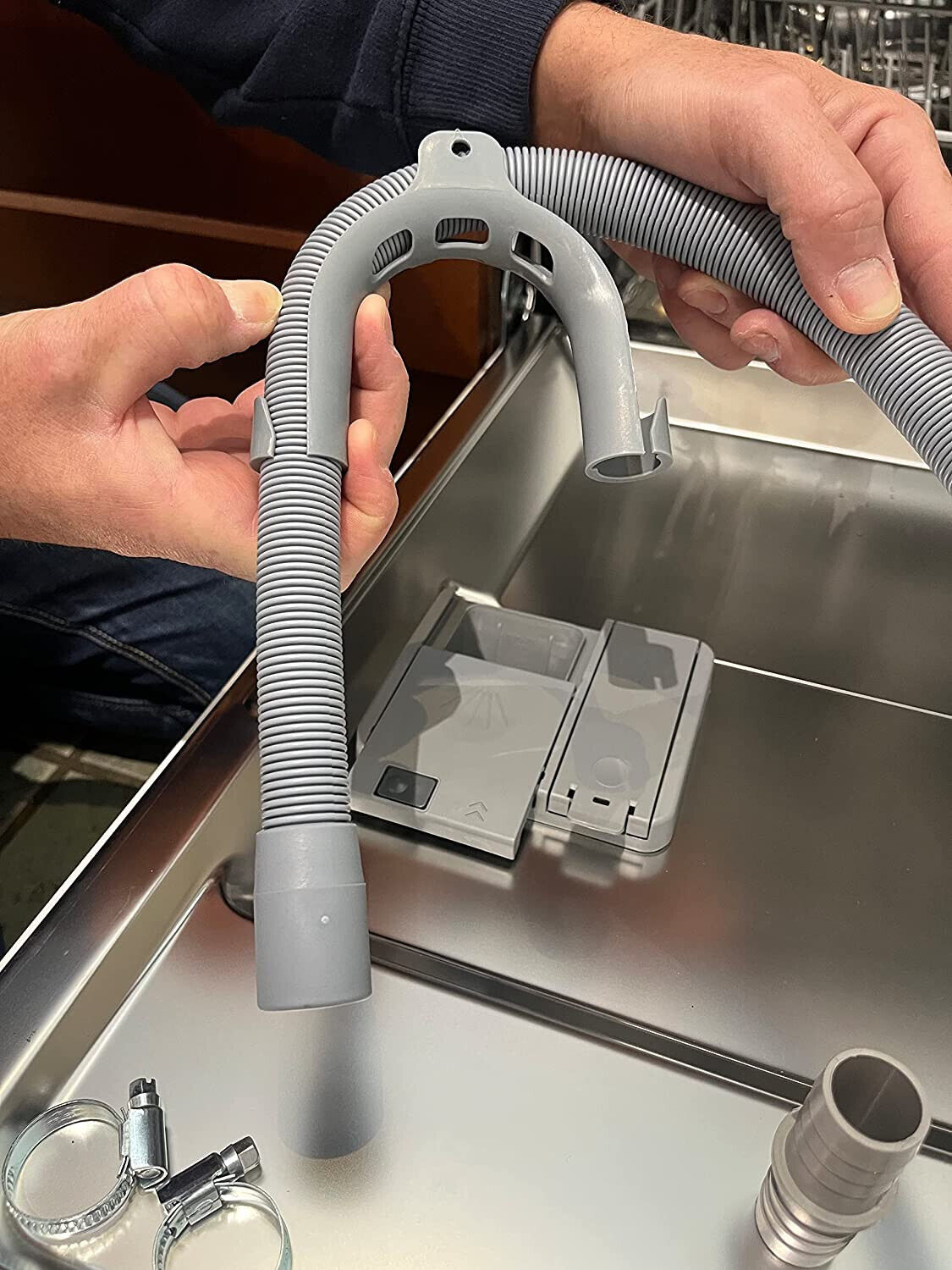 Washer Dryer Drain Hose with Jubilee Clips