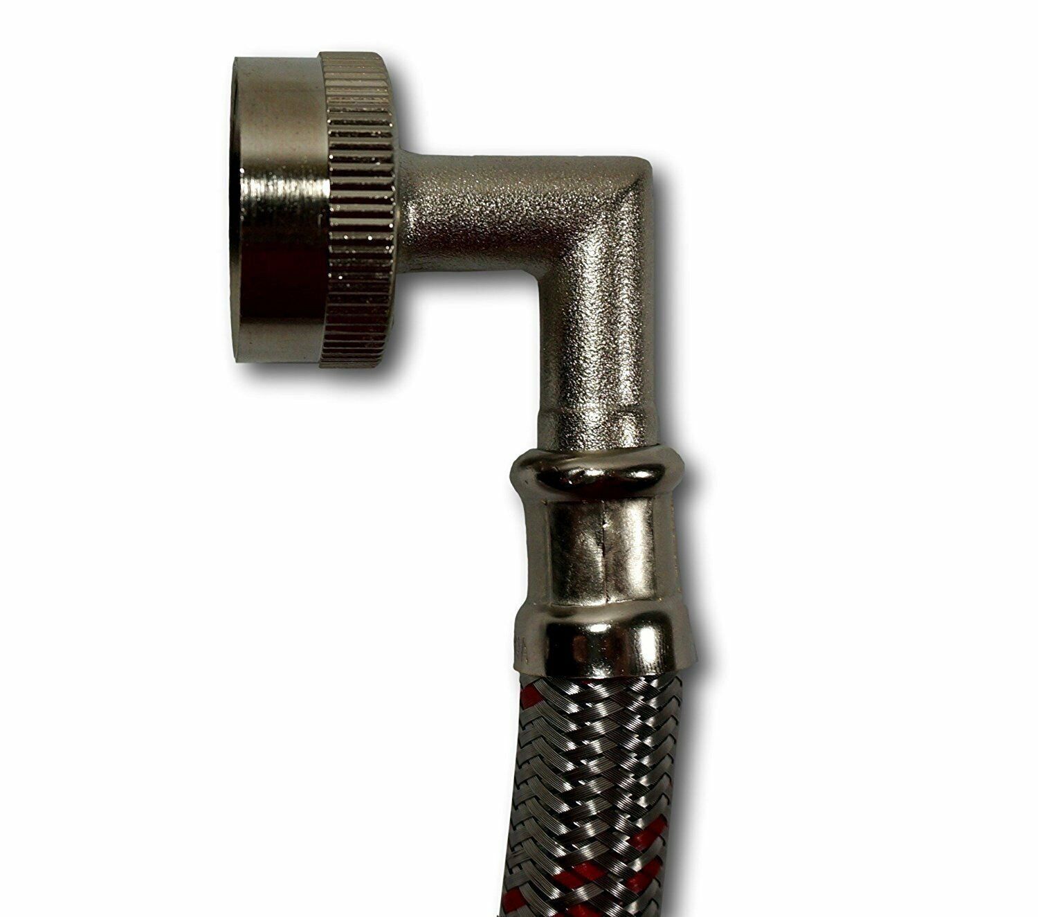Stainless Steel Washing Machine Hoses with Elbow 2 Pack