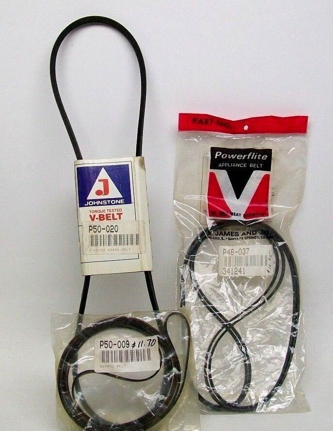 Set of 3 Washer Pump & Dryer Belts