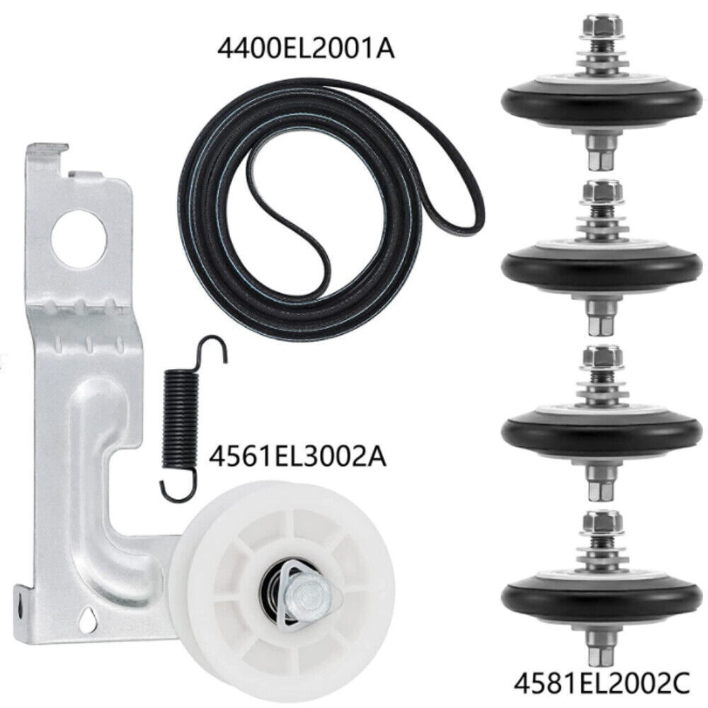 LG Kenmore Dryer Repair Kit: Drum Roller, Belt, Pulley