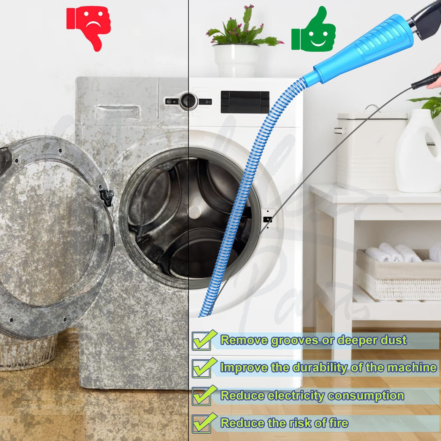Dryer Vent Cleaner Kit with Vacuum Hose