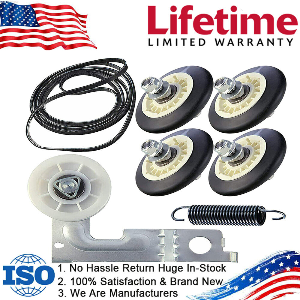 LG Kenmore Dryer Repair Kit: Drum Roller, Belt, Pulley