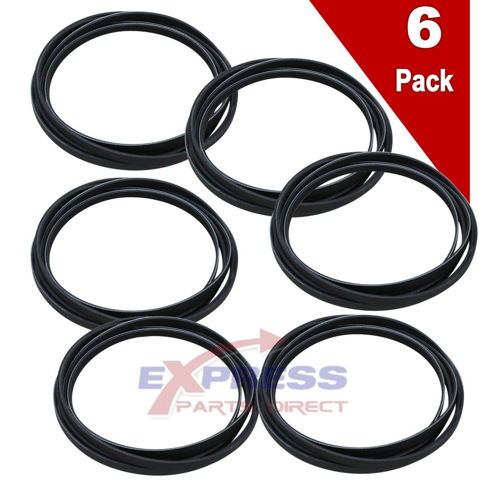 6 Pack Dryer Belts for Whirlpool and Kenmore