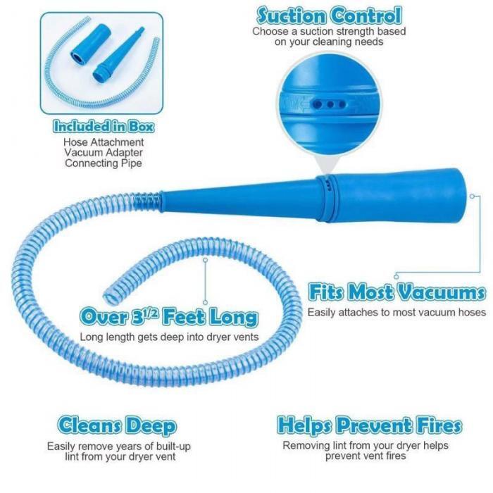 Dryer Vent Cleaner Kit with Vacuum Attachment