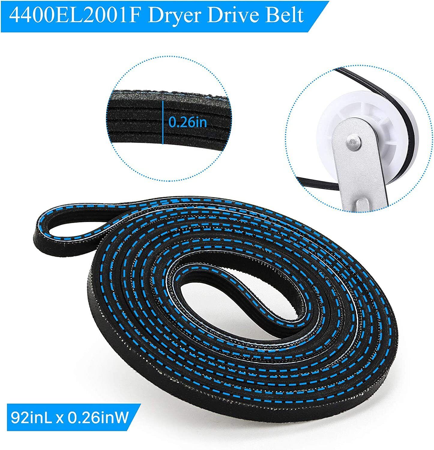 LG Kenmore Dryer Repair Kit: Drum Roller, Belt, Pulley