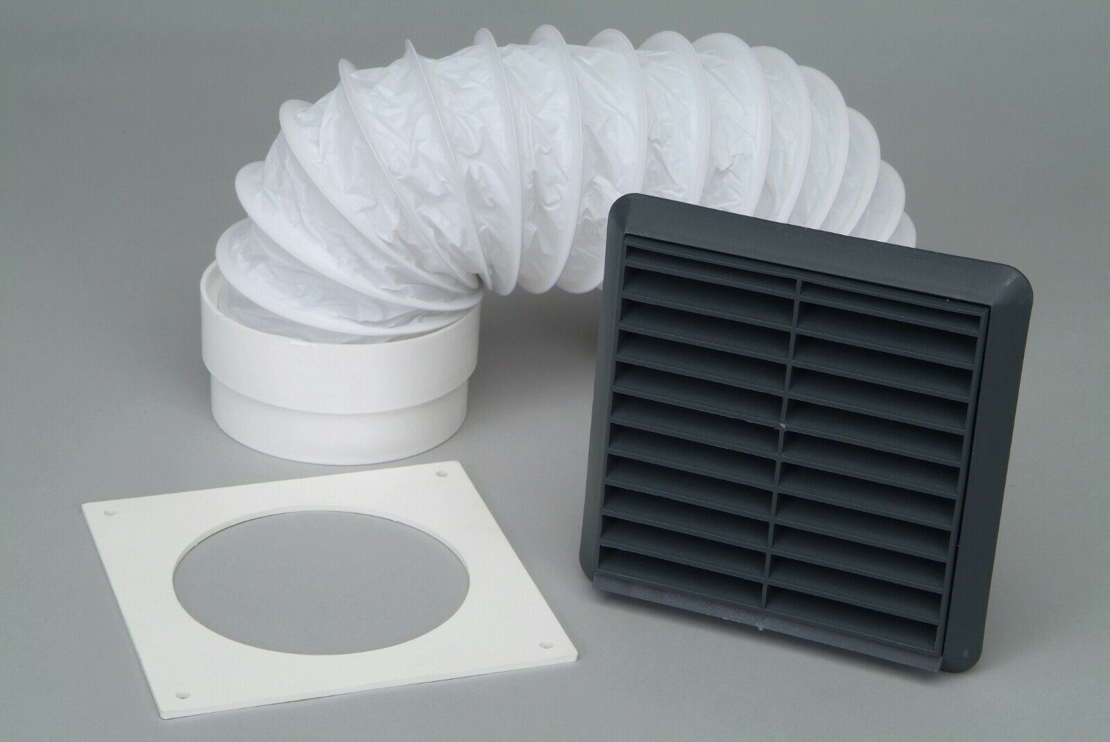 Tumble Dryer Wall Vent Kit with Fixed Grille