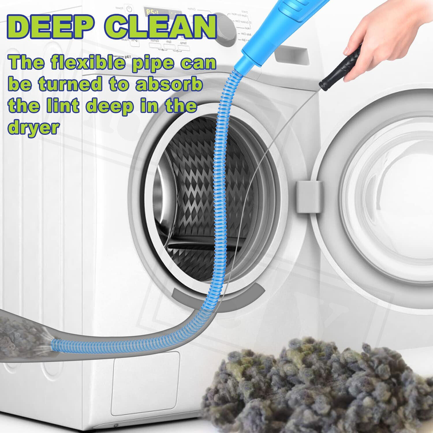 Dryer Vent Cleaning Kit with Vacuum Attachment