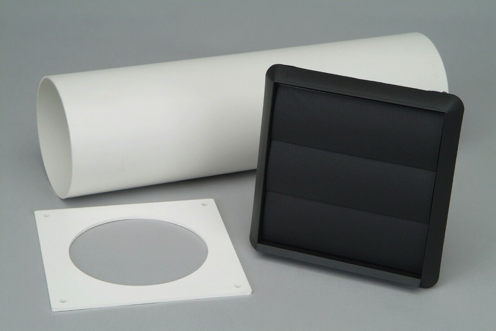 4" Black Tumble Dryer Wall Vent Kit