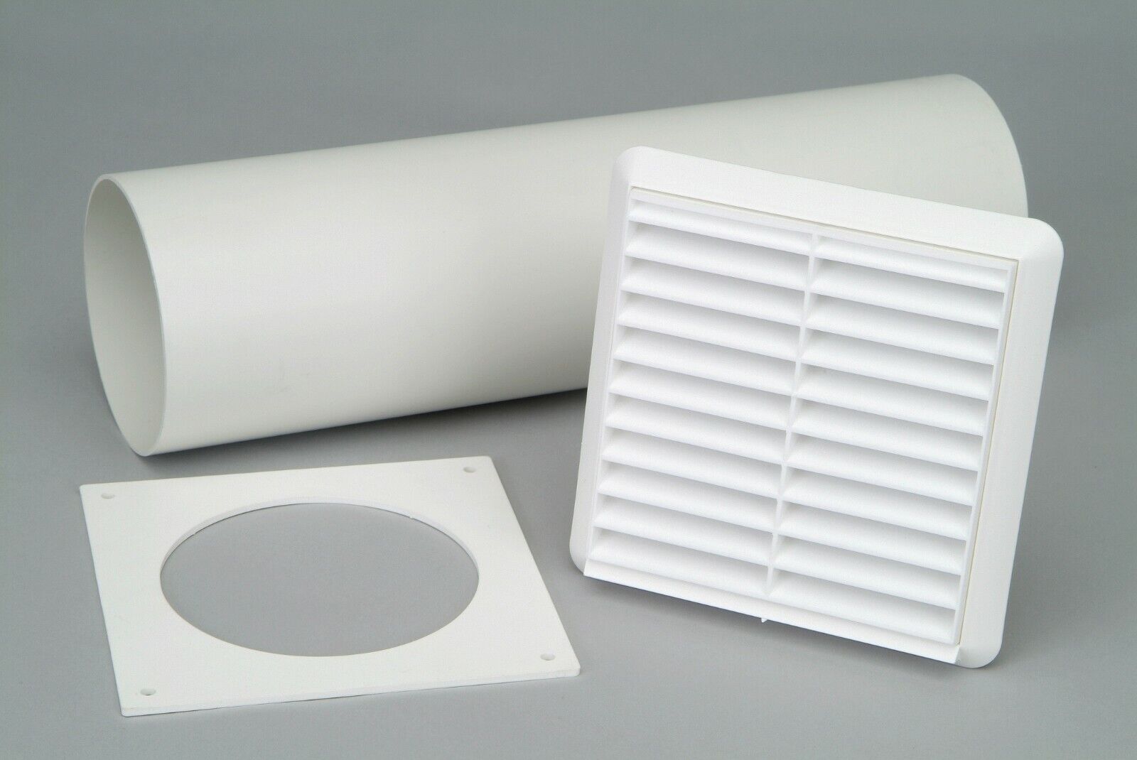 Tumble Dryer Wall Vent Kit with Fixed Grille