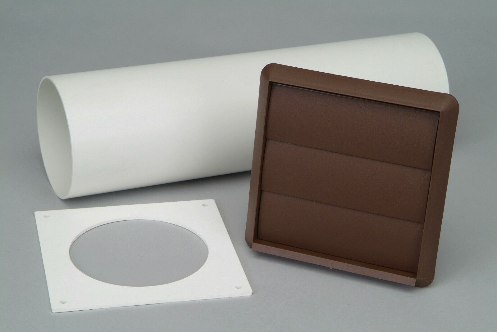 Tumble Dryer Wall Vent Kit with Brown Grille