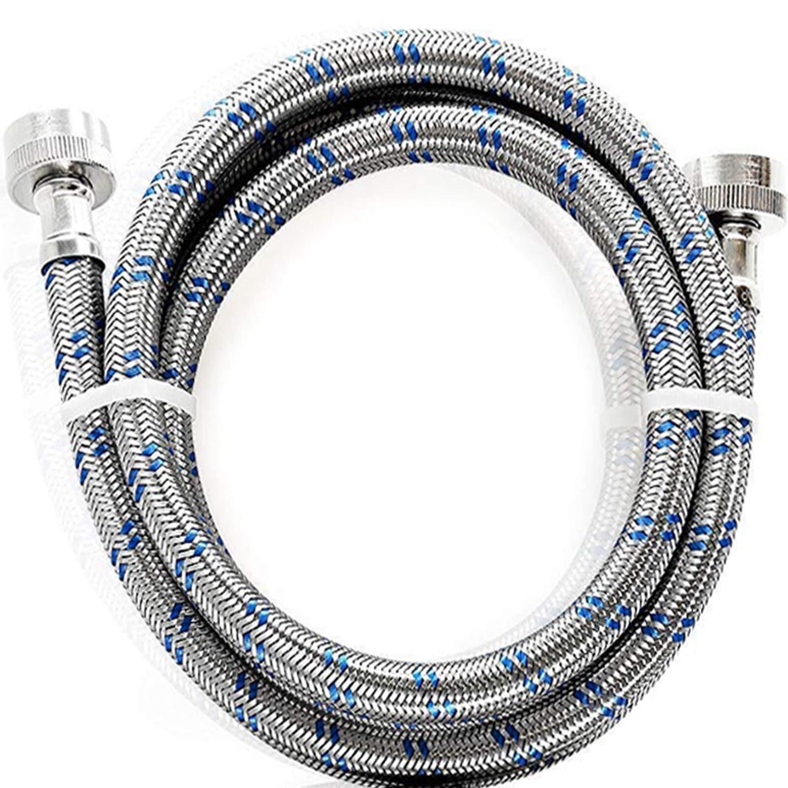 2PK Extra Long Stainless Steel Washing Machine Hoses