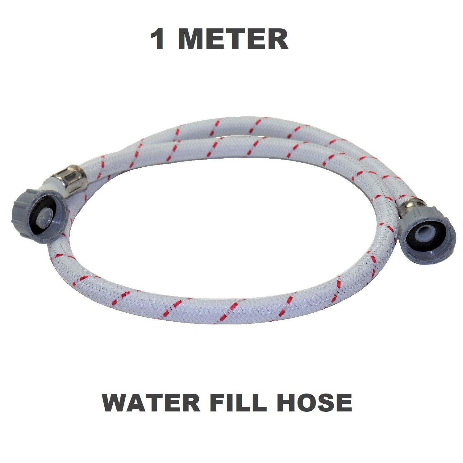 1m Nylon Braided Cold Water Inlet Hose