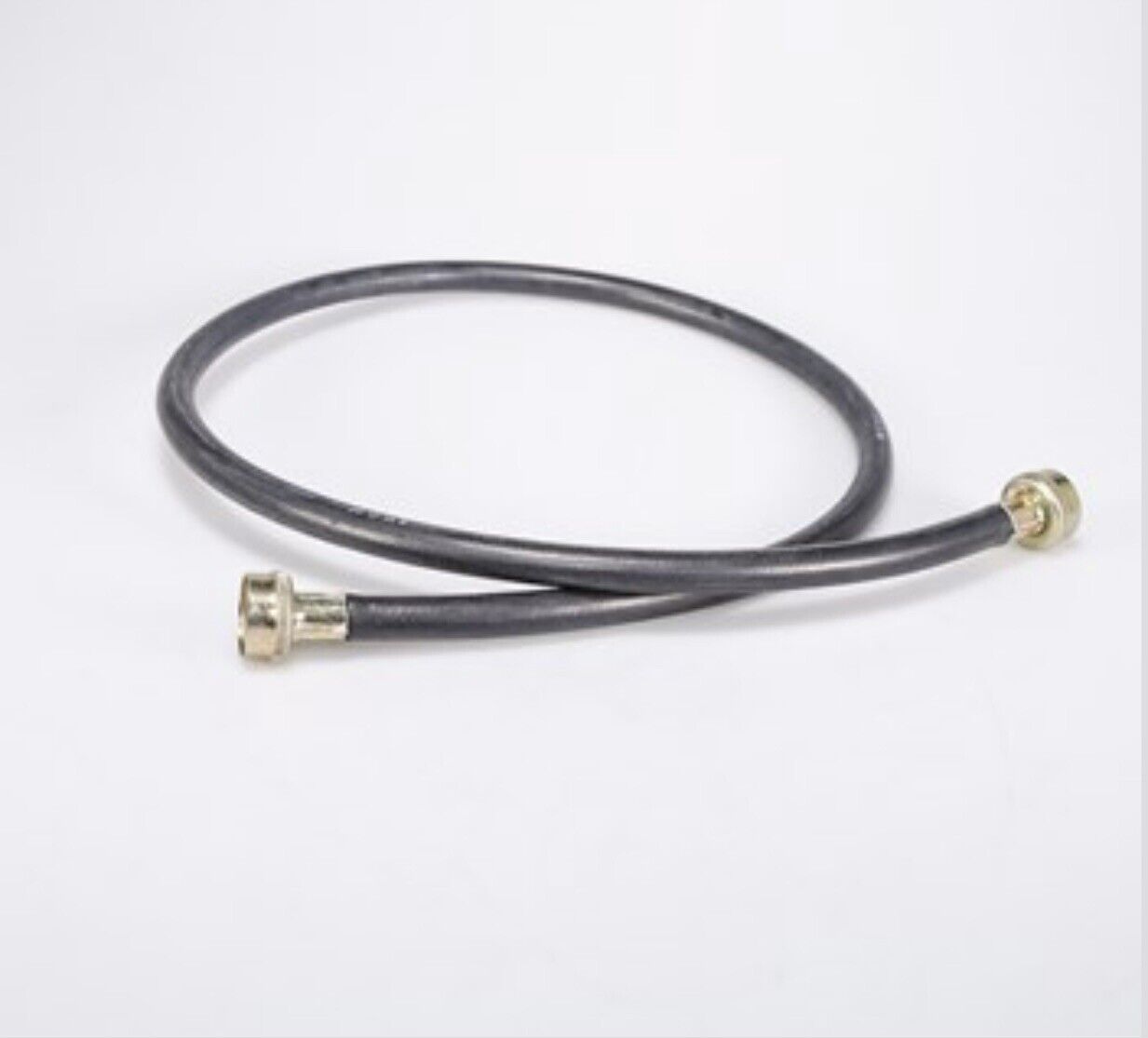 Black Rubber Washing Machine Fill Hoses Set of 2