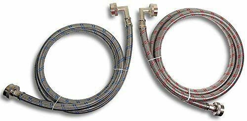 Stainless Steel Washing Machine Hoses with 90-Degree Elbow
