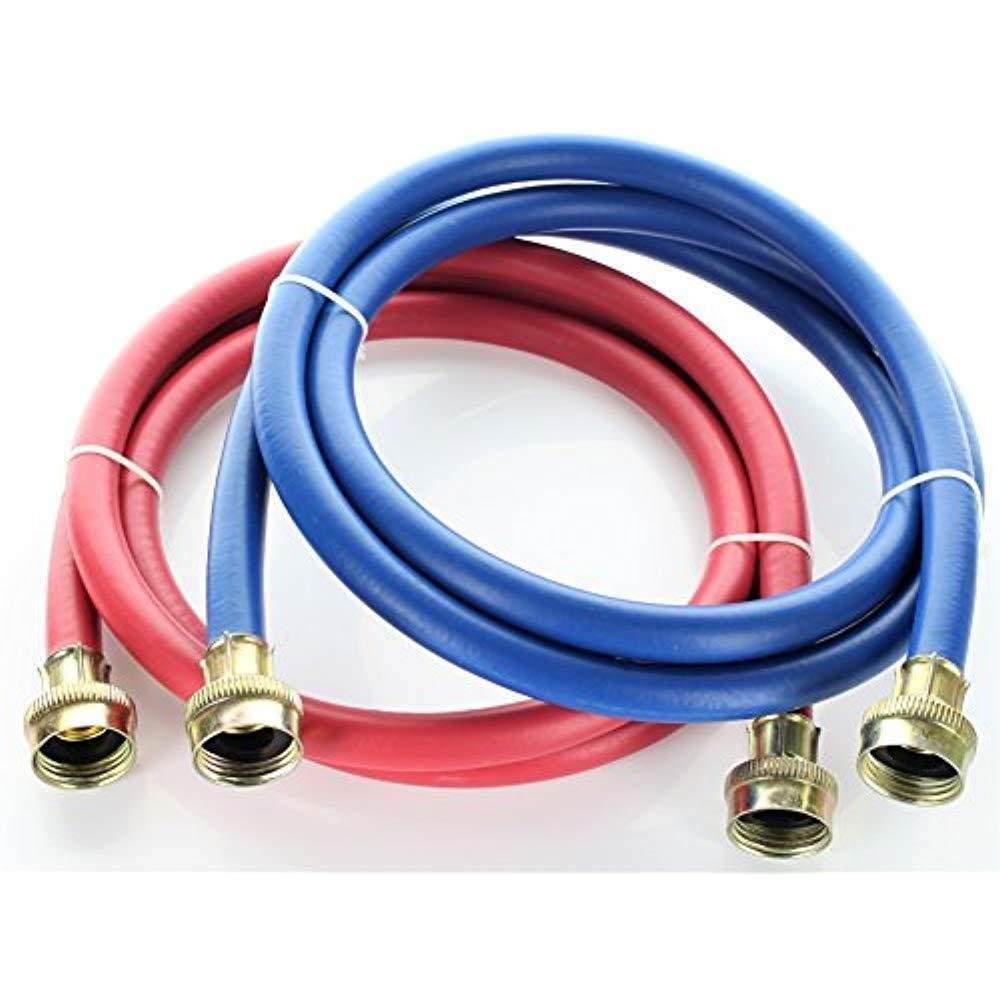Rubber Washing Machine Hoses, 6 Feet Long (2 Pack)