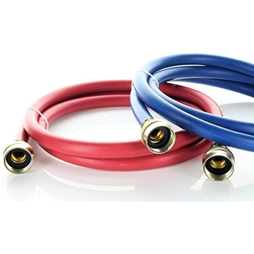 Rubber Washing Machine Hoses, 6 Feet Long (2 Pack)