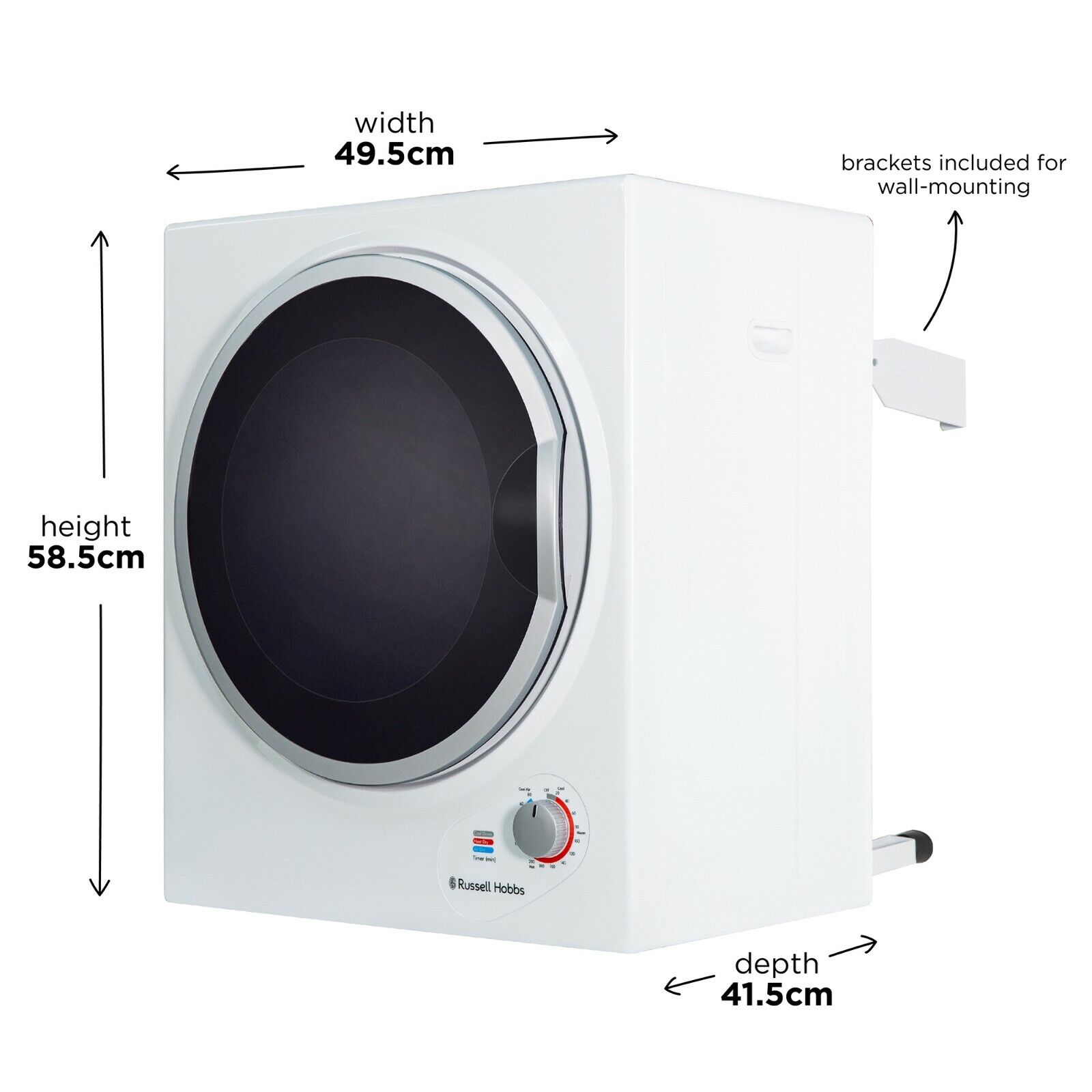 Russell Hobbs 2.5kg Portable Mini Tumble Dryer