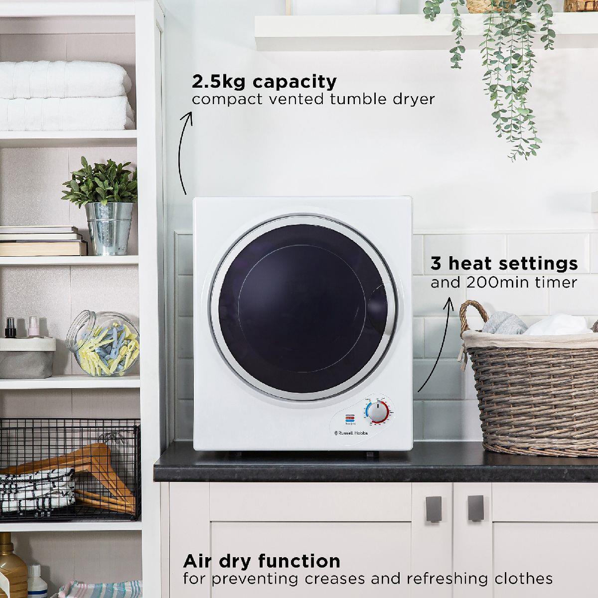 Russell Hobbs 2.5kg Compact Mini Tumble Dryer