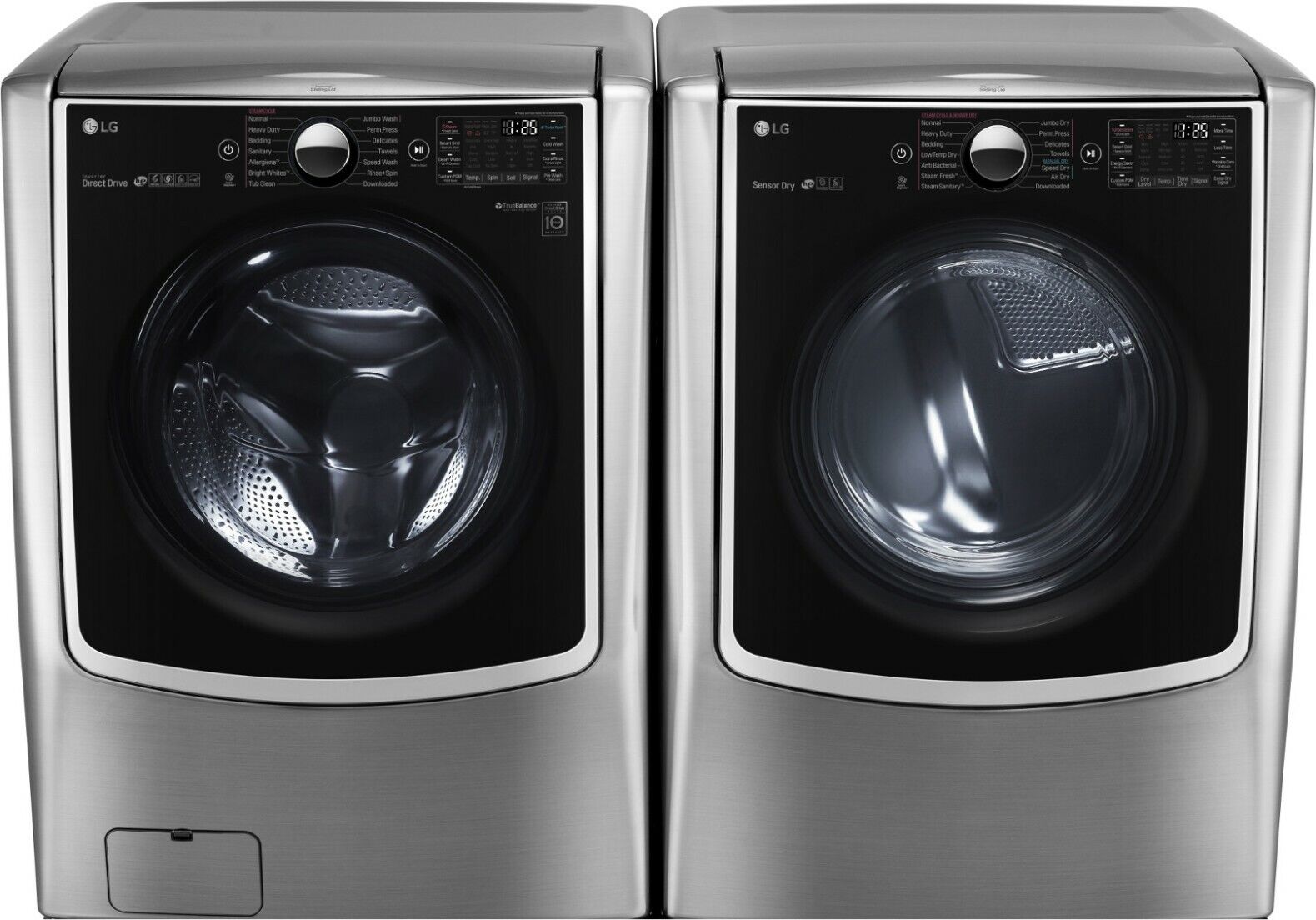 LG Turbowash 5.2 cu.ft Washer & Gas Dryer Set