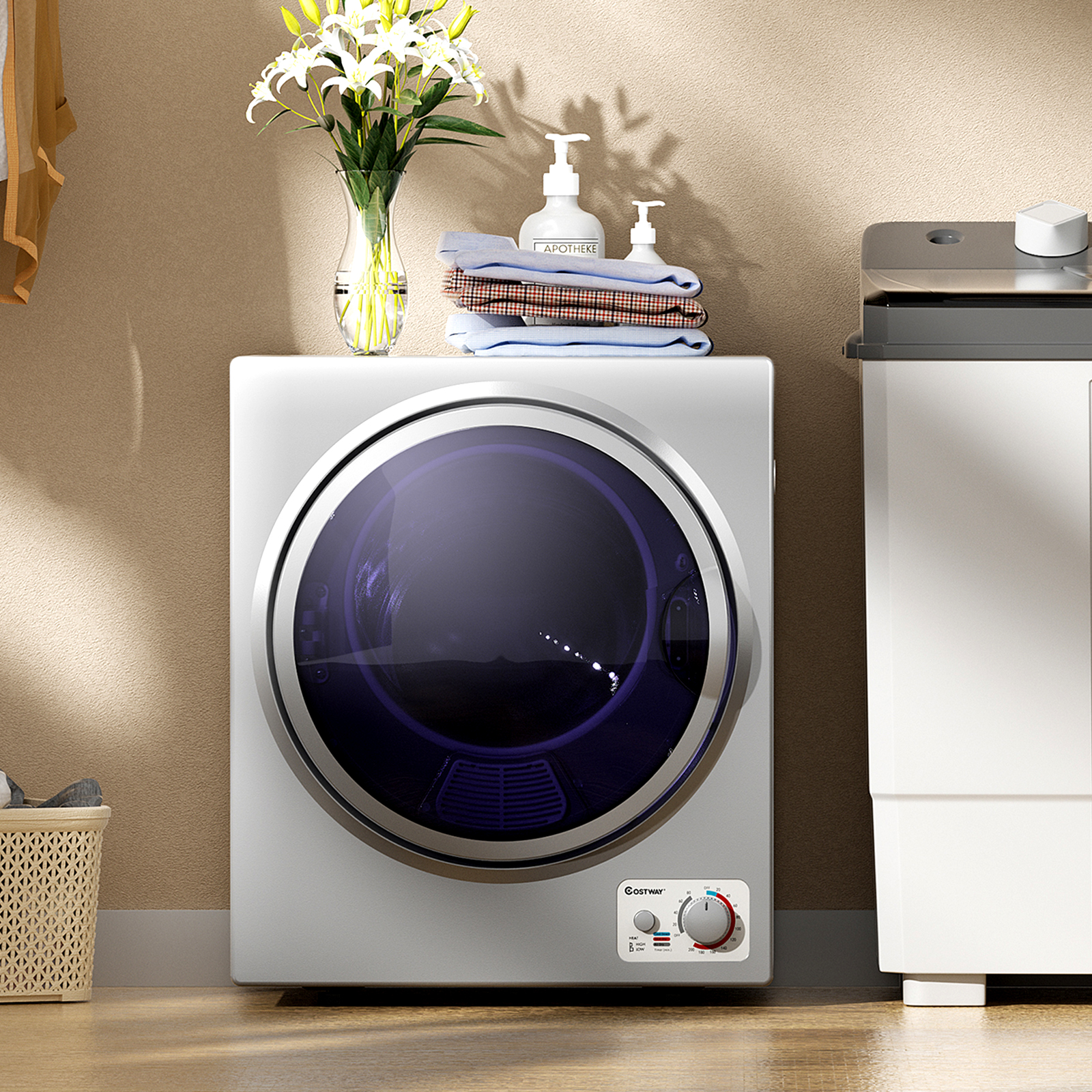Compact Electric Wall-Mounted Laundry Dryer 1.5 cu.ft