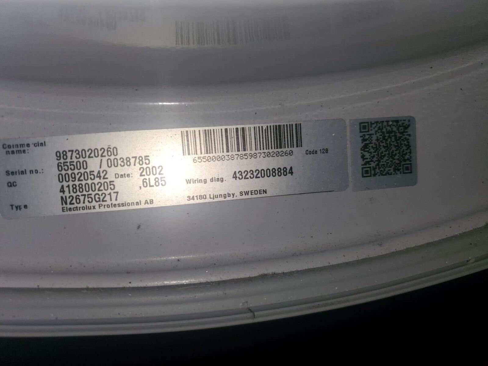 Electrolux 83 LB Tumble Dryer T5675 Model