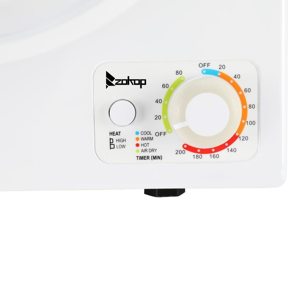 Compact 1.6 Cu.Ft Electric Dryer with Knob Control