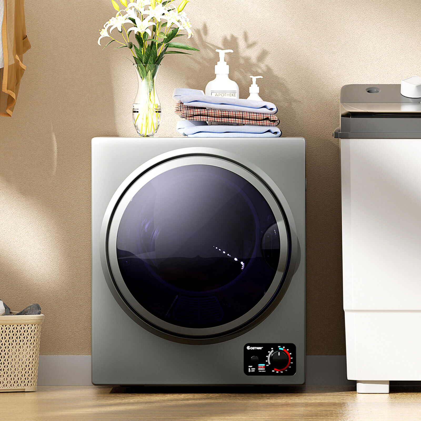 Compact Wall-Mounted Electric Tumble Dryer 1.5 cu.ft
