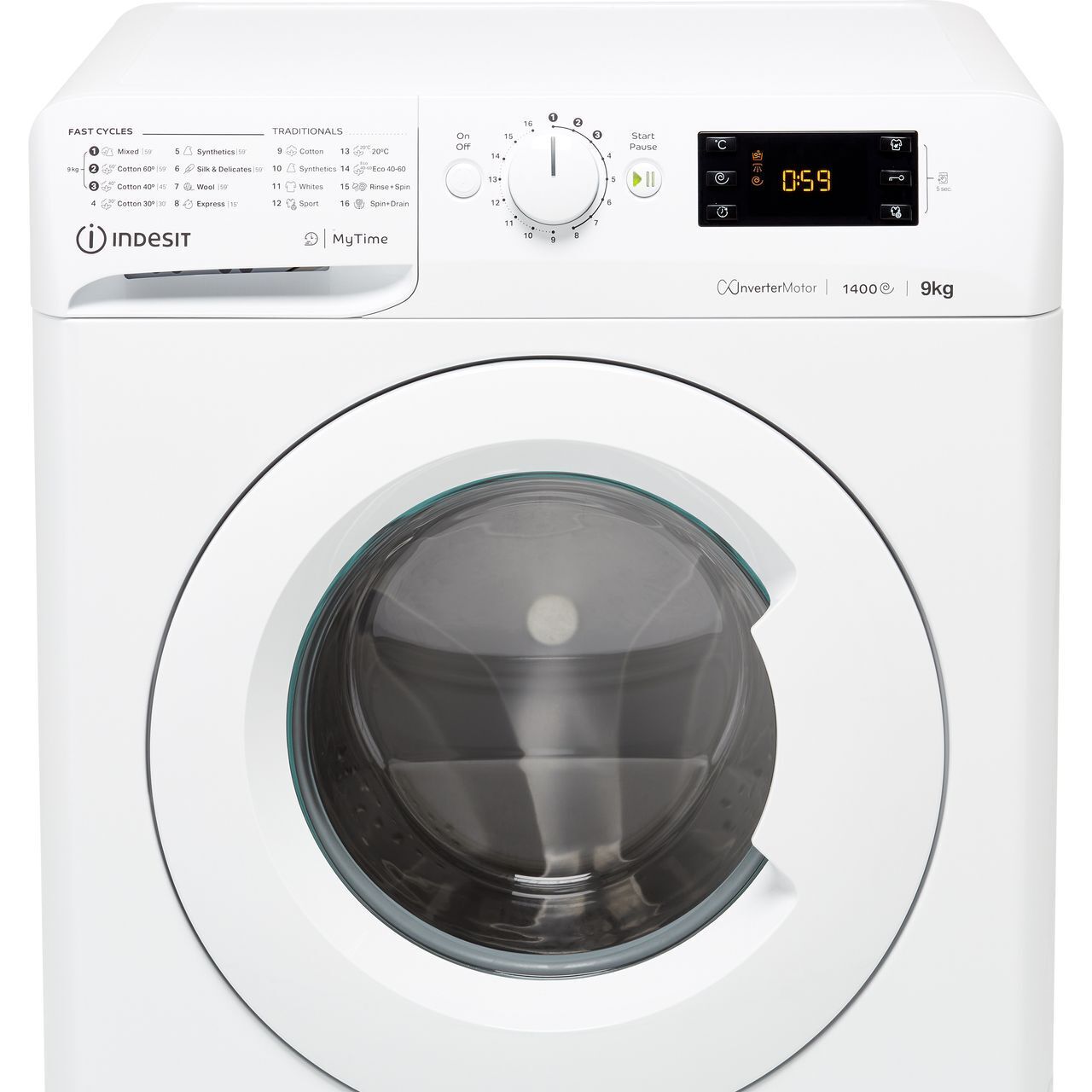 Indesit 9kg White Washing Machine, 1400 rpm