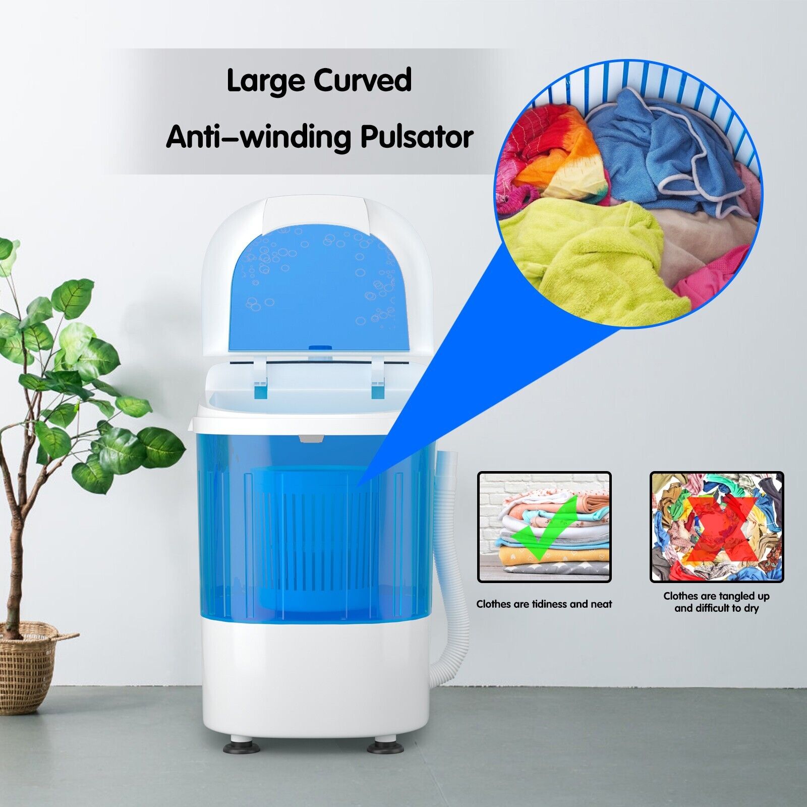 2 in 1 Portable Compact Washing Machine and Dryer