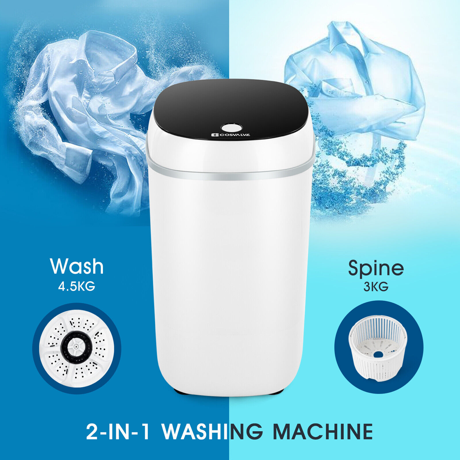 4.5kg Mini Portable Washing Machine and Spin Dryer