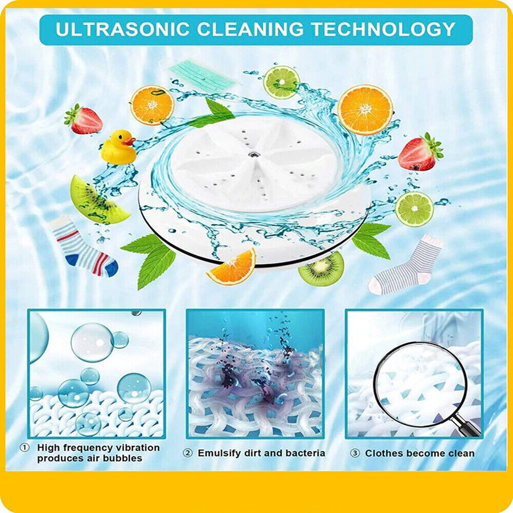 Portable 3in1 Ultrasonic USB Washing Machine