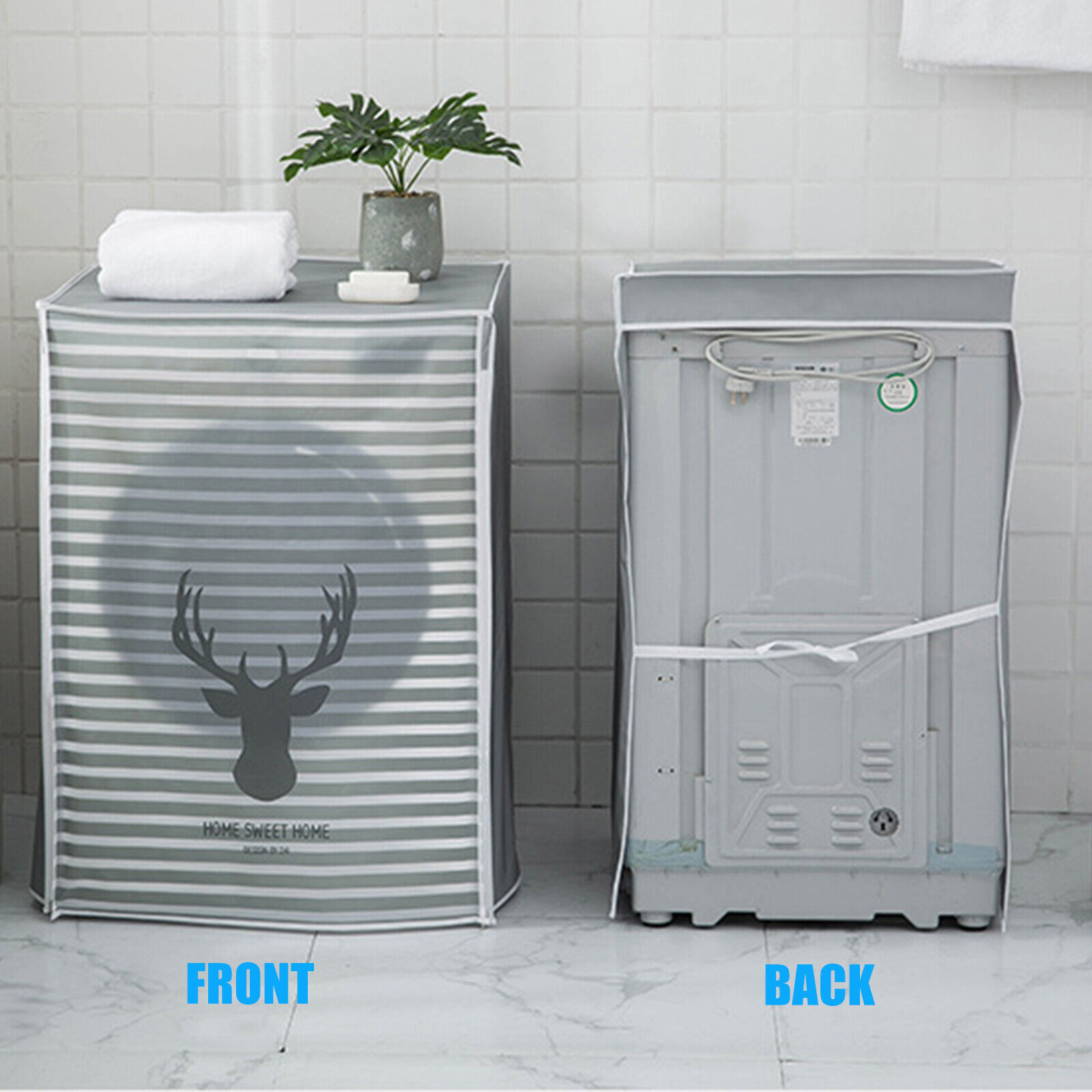 Waterproof Dust Cover for Front Loading Washing Machines