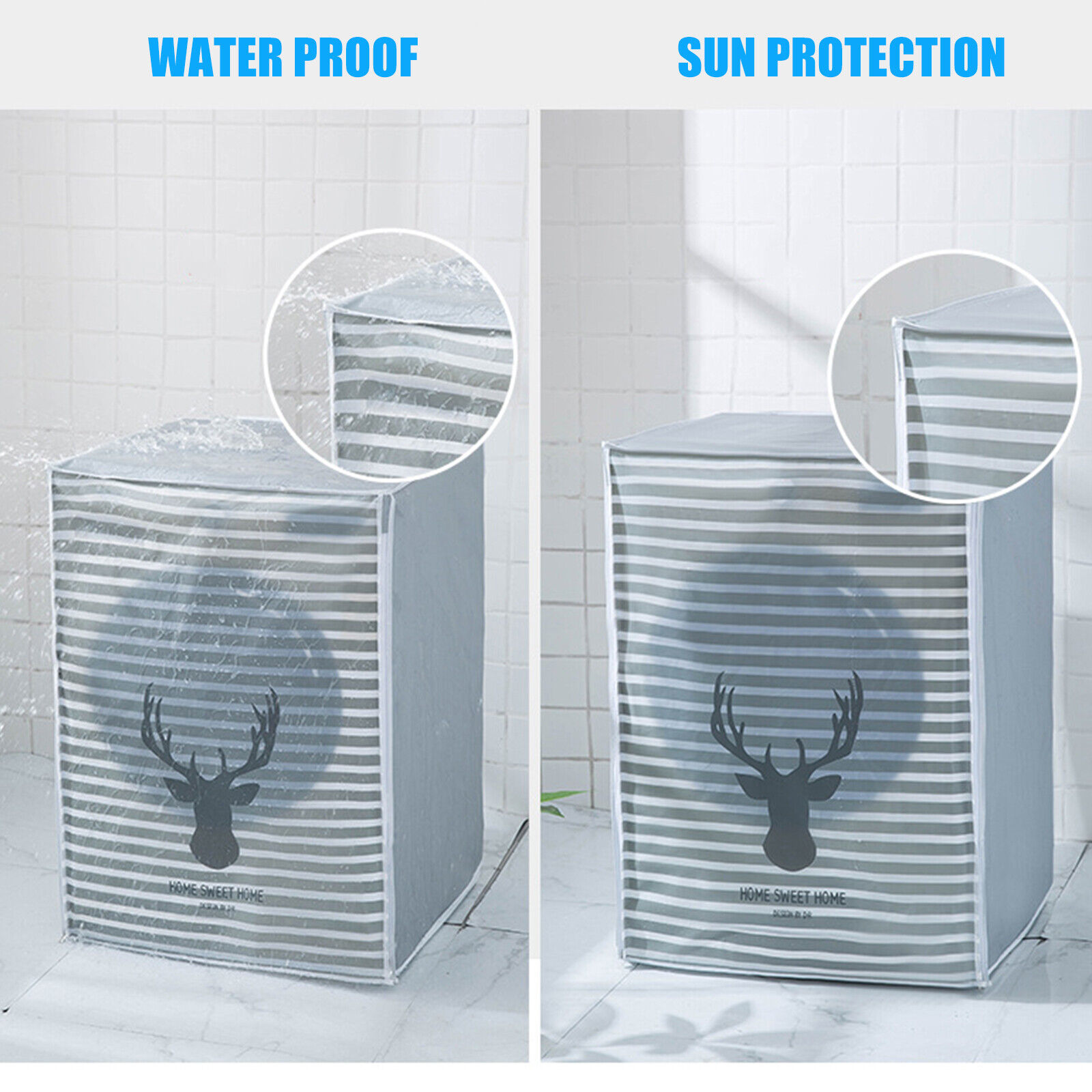Waterproof Dust Cover for Front Loading Washing Machines
