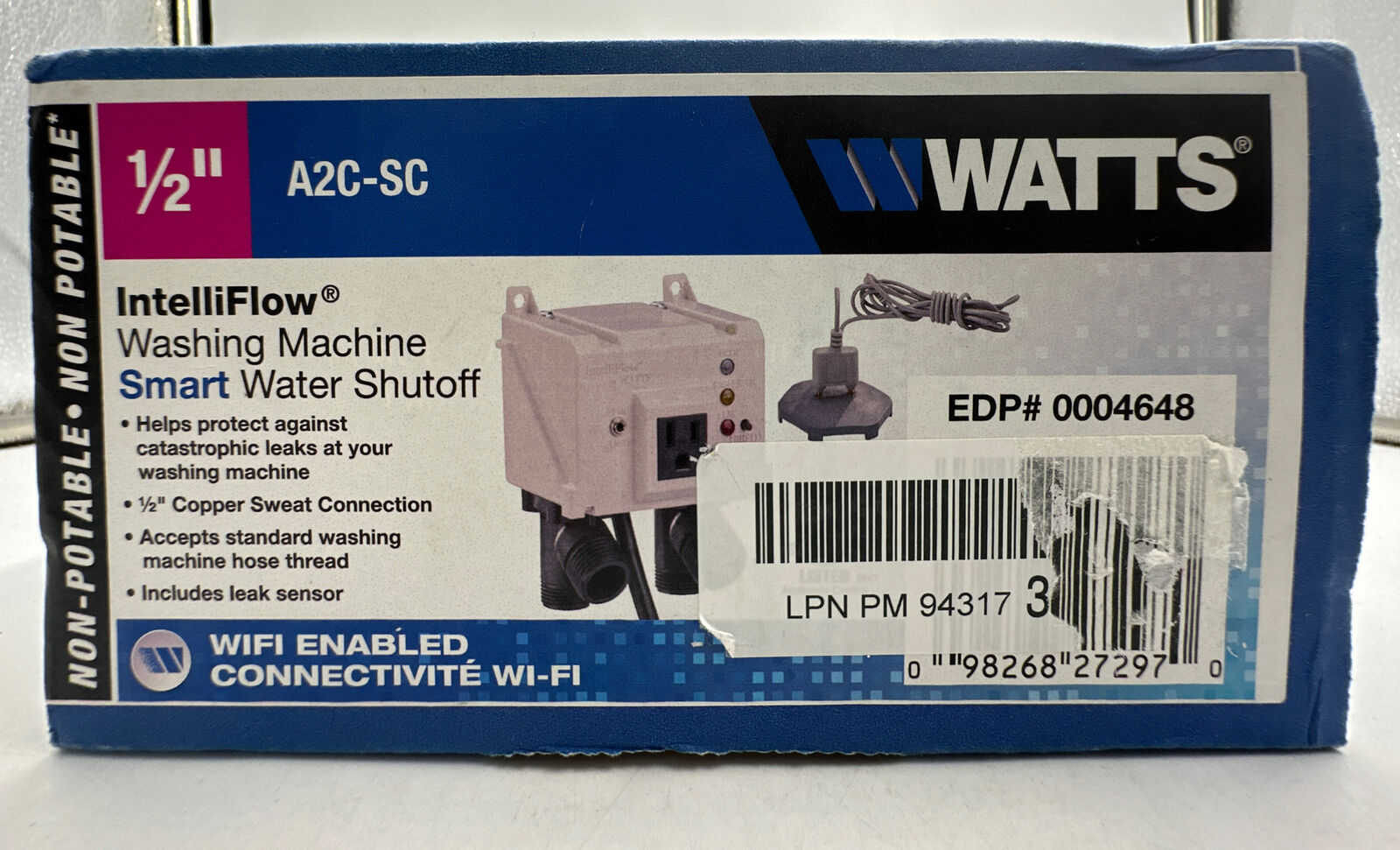Watts A2C-SC Smart Washing Machine Shutoff Valve
