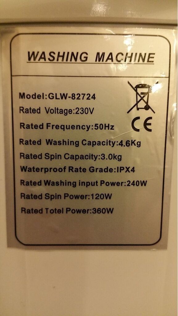 Portable 230V Twin 4.6KG Washing Machine