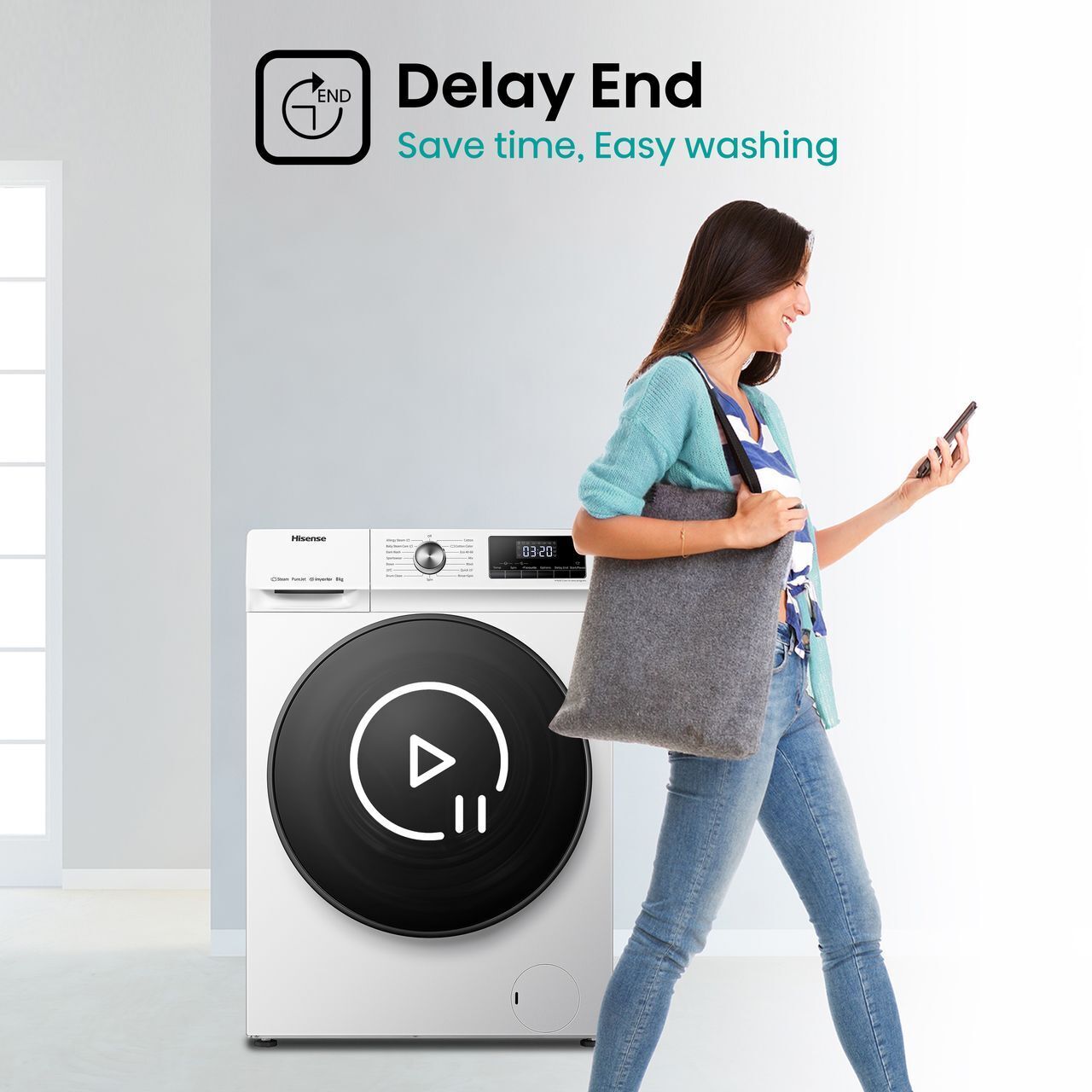 Hisense 8kg Washing Machine with Steam Function