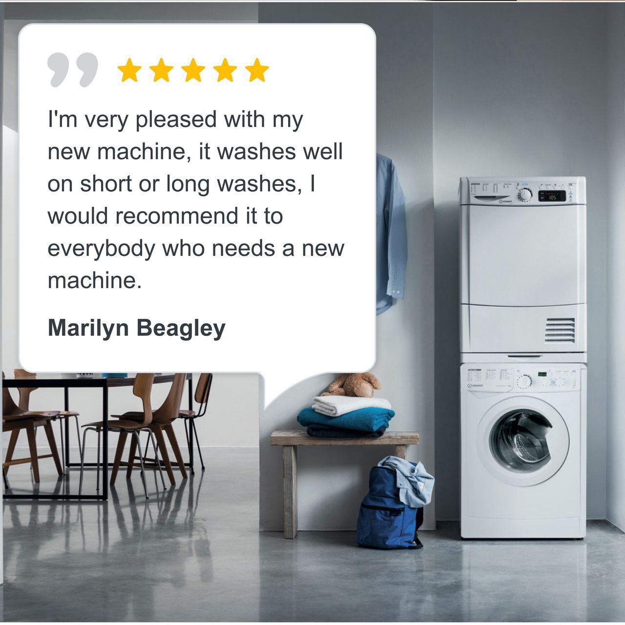 Indesit 8Kg Washing Machine 1400 rpm - White