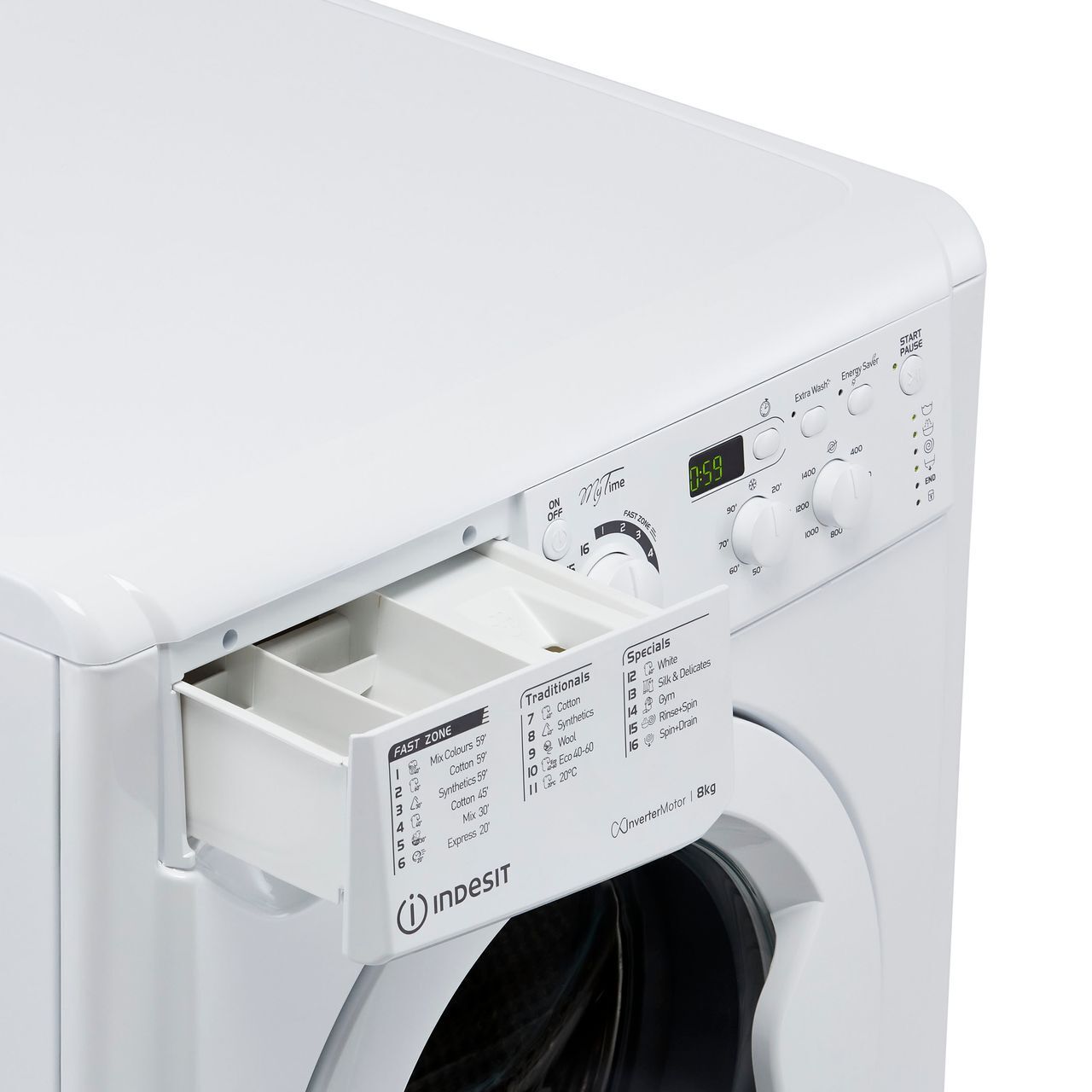 Indesit 8Kg Washing Machine 1400 rpm - White